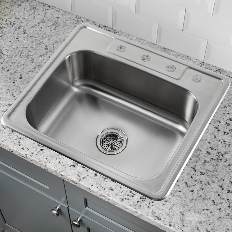 Stainless Steel Single Bowl Kitchen Sink / Exclusive Heritage 33″ x 22